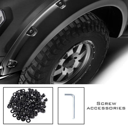 G-PLUS Universal Fender Flares Screw/Bolt Hardware Kit Set Compatible with Universal Car Models Black