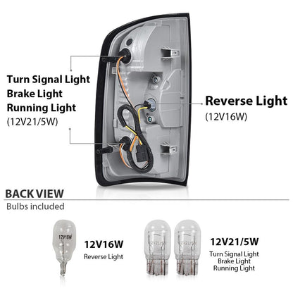 G-PLUS Tail Light w/Bulb Right Passenger Side Compatible with GMC Canyon 2015-2022(Submodel:Terrain,Denali,Base,SL,SLE,SLT,AT4,Elevation,Elevation Standard) Luces Traseras Rear Brake Lamps Assembly