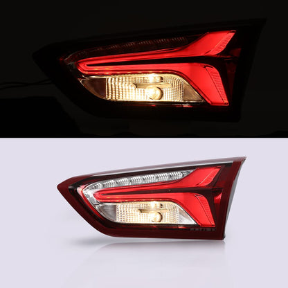 G-PLUS Inner LED Tail Light Compatible with Chevy Malibu 2019 2020 2021 Right Passenger Side Tail Lamp, Red Lens Chrome Housing, 84595946 84595945