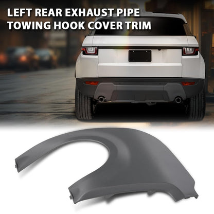 G-PLUS Left Rear Exhaust Pipe Towing Hook Cover Trim Compatible with Range Rover Evoque 2012-2018 Without Sport Type