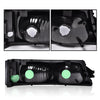 G-PLUS LED Headlights Assembly & Tail Lights Fit Chevy Silverado 1500 1500 HD 2500 2500 HD 2003-2006, Smoky Lens Black Housing Clear Reflector Headlamps Assembly Red Taillights