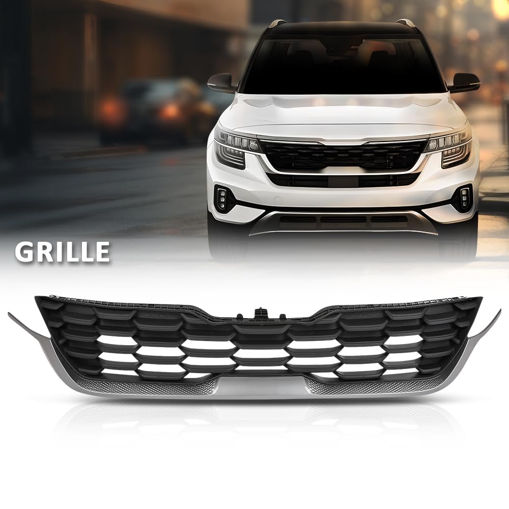 G-PLUS Front Bumper Grille Grill, Compatible with Kia Seltos 2020-2023, 86350Q5000, 86350 Q5000, 86350-Q5000