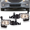 G-PLUS Bumper Fog Lights, Compatible with Honda Accord Sedan 2011 2012 Clear Lens Fog Lamps w/Switch Driver & Passenger Side