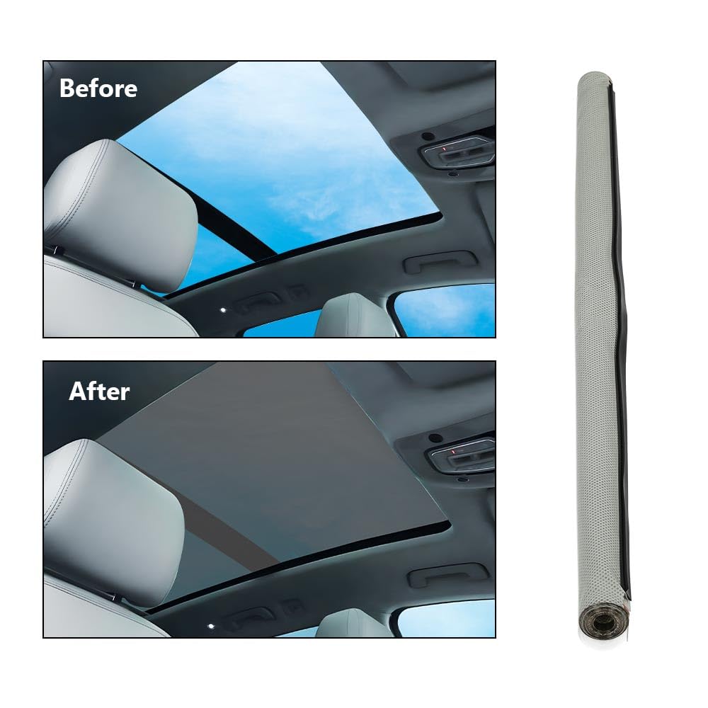 G-PLUS New Sunroof Sunshade Compatible with Audi Q5 2009-2017/VW Sharan Syncro&4Motion 2011-2017/VW Jetta Variant 2008-2009/VW Golf Variant&Sport Wagen 2010-2014/VW Tiguan 2008-2017 Gray