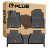 G-PLUS Floor Mats Compatible with Toyota Tundra CrewMax Cab 2014-2021 1st & 2nd Row Full Set All Weather Protection TPE Floor Liners Black
