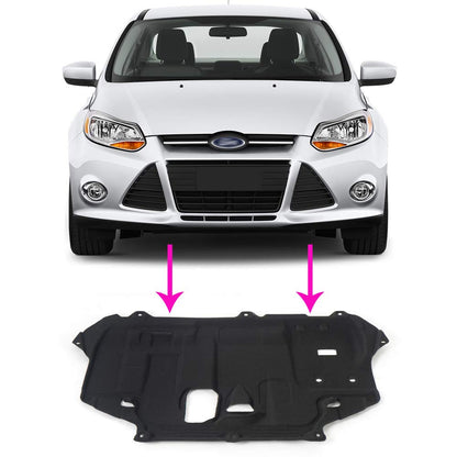 G-PLUS Front Splash Shield Under Engine Radiator Cover Compatible with Ford C-Max 2013-2018 / Focus 2012-2018 / Transit 2014-2017