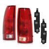 G-PLUS Tail Lights w/Bulb Left and Right Compatible with Chevy/GMC C/K 1500 2500 3500 & Silverado 1988-1999/Fit Blazer 1992-1994, Red Lens Luces Traseras Rear Brake Lamps Assembly Faros Traseros