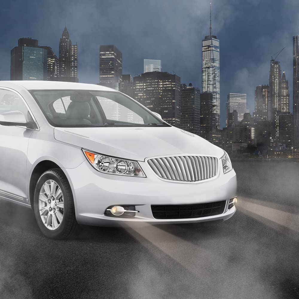 G-PLUS Front Bumper Fog Lights + Cover Trim Compatible with Buick LaCrosse 2010 2011 2012 2013 Driver & Passenger Side Fog Lamps Clear lens RW1345