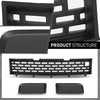 G-PLUS Front Bumper Grille Kit Compatible with Ford F150 SVT Raptor Crew Cab Pickup 4-Door 2011-2014 8PCS, AL3Z17757APTM AL3Z17E811A FO1042139, Black