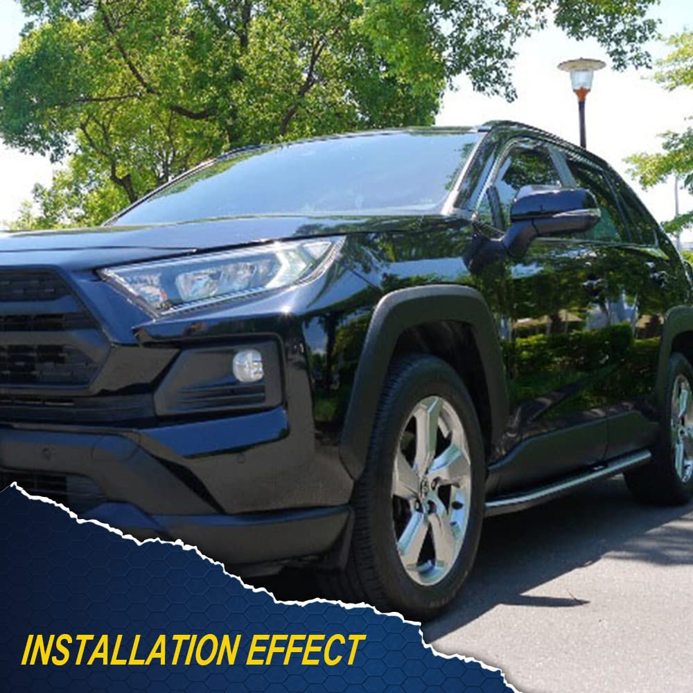 G-PLUS Fender Flares Compatible With 2019 2020 2021 Toyota Rav4, OE Style Front Wheel Black Fender Molding Trim 756010R090,7560142160(Front Left Driver Side)