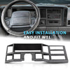 G-PLUS Dash Bezel Radio Surround Trim Compatible with 1984-1996 Jeep Cherokee XJ with Hole Silver