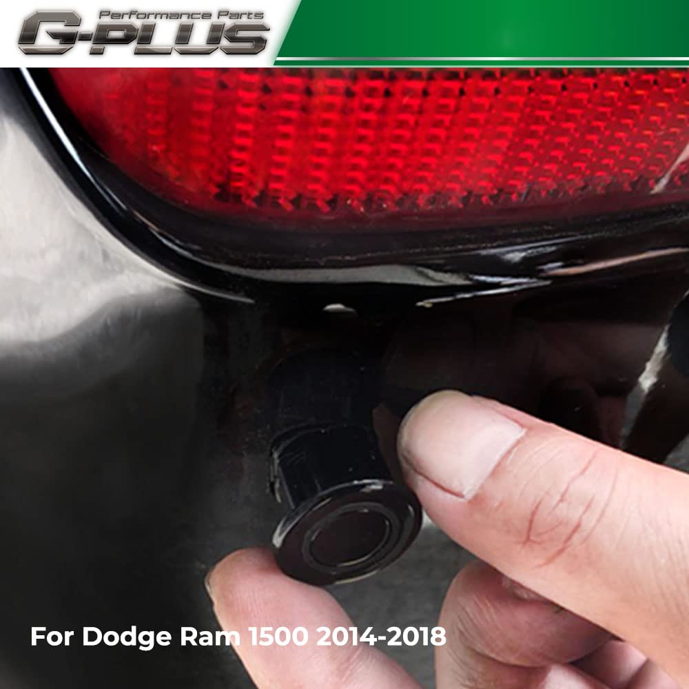 G-PLUS Parking Assist Sensor Bezels Compatible with 14-18 Dodge Ram 1500 Outer Front or Rear,A Pair