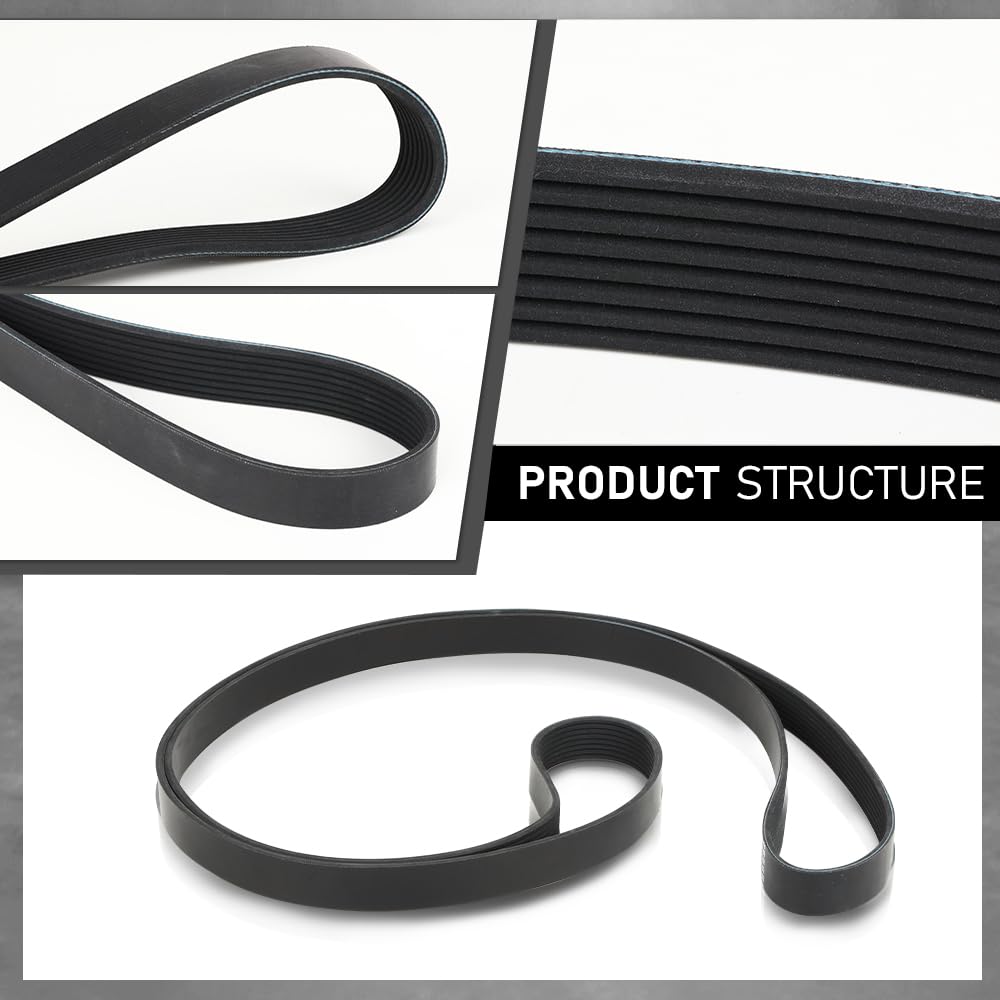 G-PLUS Engine Drive Belt & Tensioner Compatible with Toyota Tundra 5.7L 2007-2017 166200S012 & 9091602759