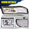 G-PLUS Fog Lights Assembly Replacement for 2017 2018 2019 Nissan Rogue/Kicks/Leaf/Versa Note S SL SR SV 4-Door Sedan OEM Clear Lens LED Fog Lamp,A Pair(Left+Right)