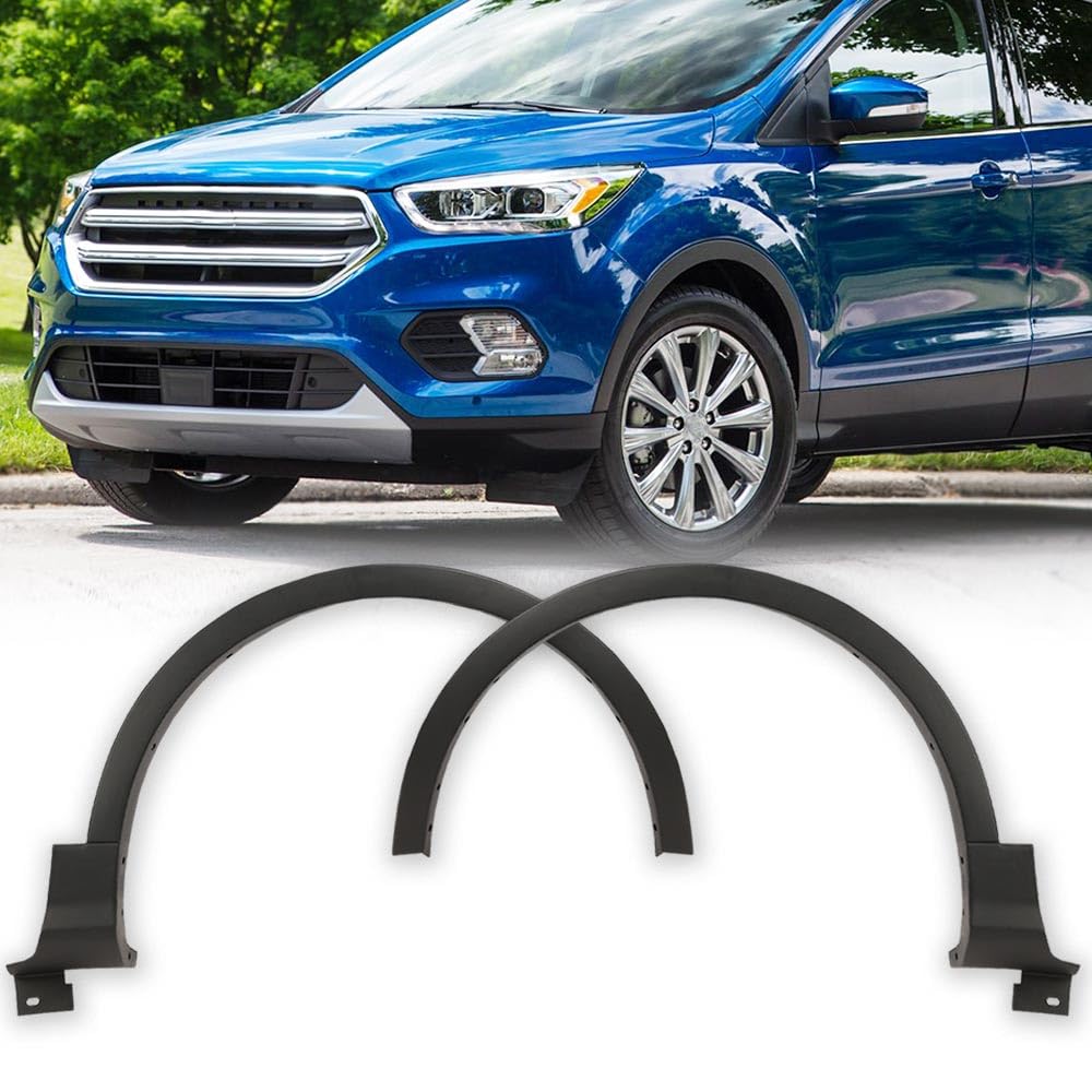 G-PLUS Front Left & Front Right Fender Flares Compatible with Ford Escape 2013-2017 Wheel Cover Protector, Wheel Well Arch Opening Molding Flares CJ5Z-16268-AB