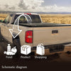 G-PLUS T4 Four-Fold Hard Lock 8Ft Truck Tonneau Cover Replacement for Chevy GMC Silverado Sierra 2014-2018 | 8'Long Bed Black