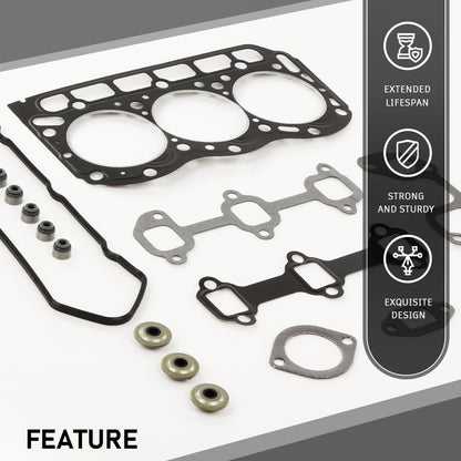 G-PLUS Engine Head Gasket Set Compatible with Briggs & Stratton 825528/Fit Daihatsu DM950 DM950D/Fit Toro 107-9907