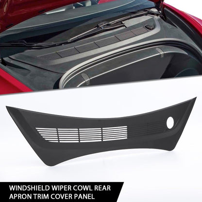 G-PLUS Windshield Wiper Cowl Rear Apron Trim Cover Panel Matte Compatible with 2017-2023 Tesla Model 3 108167500B,108167500E