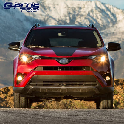 G-PLUS Bumper Fog Lights Compatible with 2016 2017 Toyota RAV4 Clear Driving Fog Lamps A pair W/Bulbs + Switch Wiring Kit neblineros para autos delantero, faros antiniebla