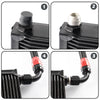G-PLUS Engine Transmission Oil Cooler Kit Upgrade 25 Row Aluminum Compatible With BMW 3 SERIES 335I E90 E92 N54 Black