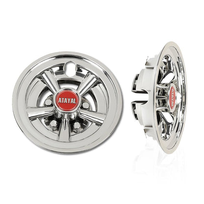 G-PLUS Golf Cart Wheel Covers Hub Caps 8" Chrome Compatible with EZGO, Club Car & Yamaha