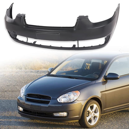 G-PLUS Primered Front Bumper Cover Compatible with Hyundai Accent Sedan/Hatchback 2006 2007 2008 2009 2010 2011 Will Not Fit 2006 Hatchback HY1000163 865111E000 865111E001