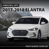 G-PLUS Front Bumper Cover Grille Set Compatible with Hyundai Elantra 2017-2018