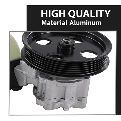 G-PLUS Power Steering Pump w/Reservoir Compatible with Dodge Ram 1500 2009-2010 w/Pulley & Reservoir 55398903AD, 55398903AE, 55398904AD, 55398904AE