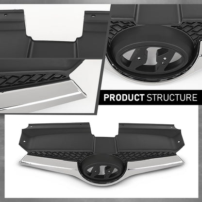 G-PLUS Front Grille Compatible with Ve.loster Base 2012-2017/ Ve loster RE:FLEX 2014 2015/ SE, Tech 2015 2016 Bumper Grill w/Chrome Trim Replacement for 863502V100, HY1200170