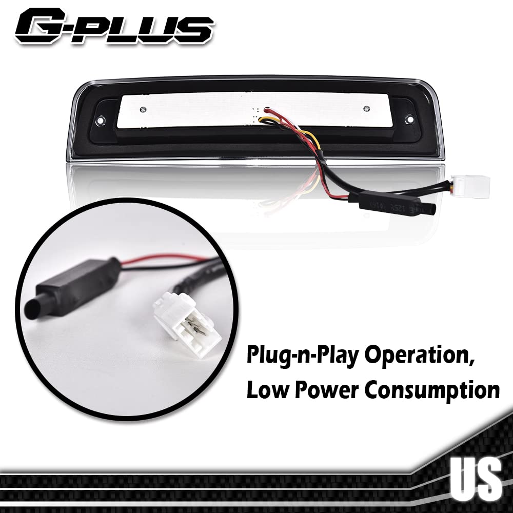G-PLUS Truck Third 3rd Tail I Brake Light Cargo High Mount Stop Lamp Compatible With 2009-2010 Dodge Ram 1500 2010 Dodge Ram 2500 3500 2011-2017 Ram 1500 2500 3500