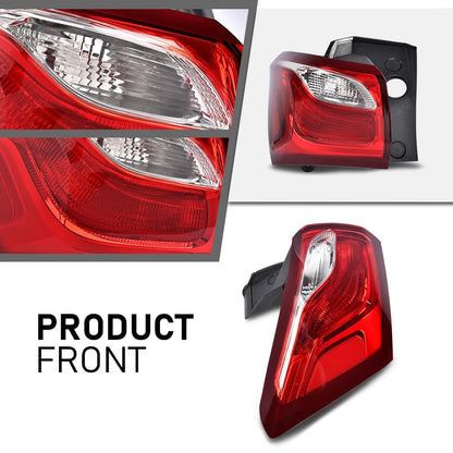 G-PLUS Rear Outer Left Tail Light Assembly w/Bulbs Compatible with Chevy Equinox 2018 2019 2020 Left Rear Brake Lamp Luces Traseras, GM2804132, 19418086, Red Lens