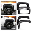 G-PLUS Pocket Rivet Upgrade Fender Flares, Compatible with 2007-2013 Chevy Silverado 1500, [Only Fit 69'' Short Bed Crew Cab(Excludes 07 Classic Models)], Textured Wheel Cover [Not Fit GMC Sierra]