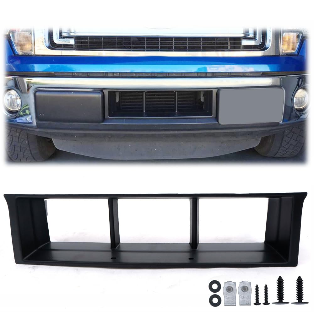 G-PLUS Front Bumper Lower Billet Grille Insert Trim Panel, Compatible with Ford F150 2009 2010 2011 2012 2013 2014 EL3Z-17K945-AA Black Horizontal Grill (Not Fit Harley Davidson and Raptor)