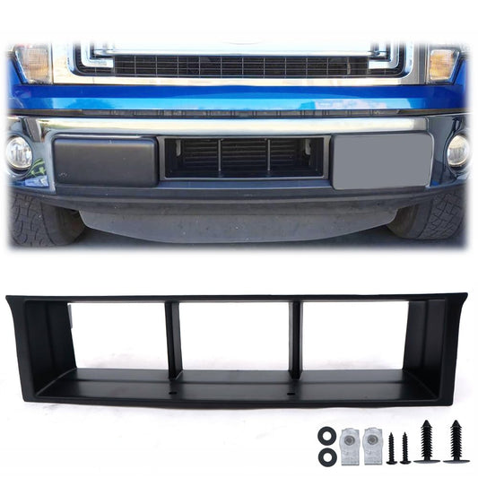 G-PLUS Front Bumper Lower Billet Grille Insert Trim Panel, Compatible with Ford F150 2009 2010 2011 2012 2013 2014 EL3Z-17K945-AA Black Horizontal Grill (Not Fit Harley Davidson and Raptor)