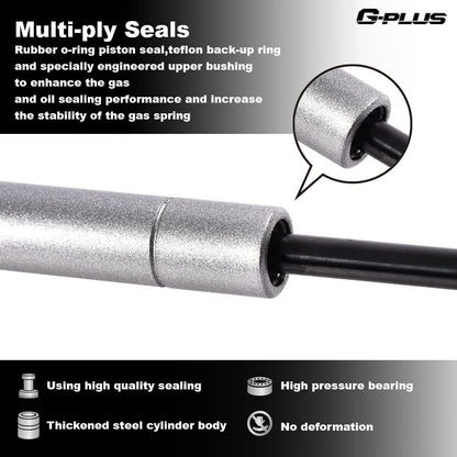 【Multi-Colored】 G-PLUS 12.52" Tailgate AssistShock Struts Bar Lift Support 4422 Compatible with Chevy Camaro 1982-1992, Pontiac Firebird 1982-1992 SG430001,14019161Gas Spring Struts Matt Silver