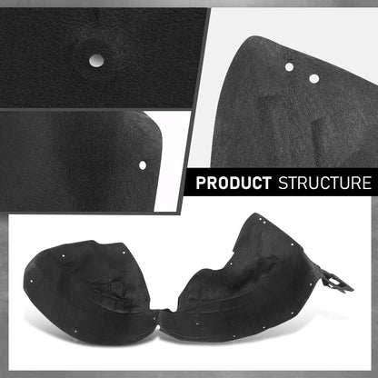 G-PLUS Fender Liner Inner Left Compatible with Cadillac XT4 (submodel: Luxury, Premium Luxury, Sport) 2019-2023 84557829, GM1248306 Front Driver Side Black