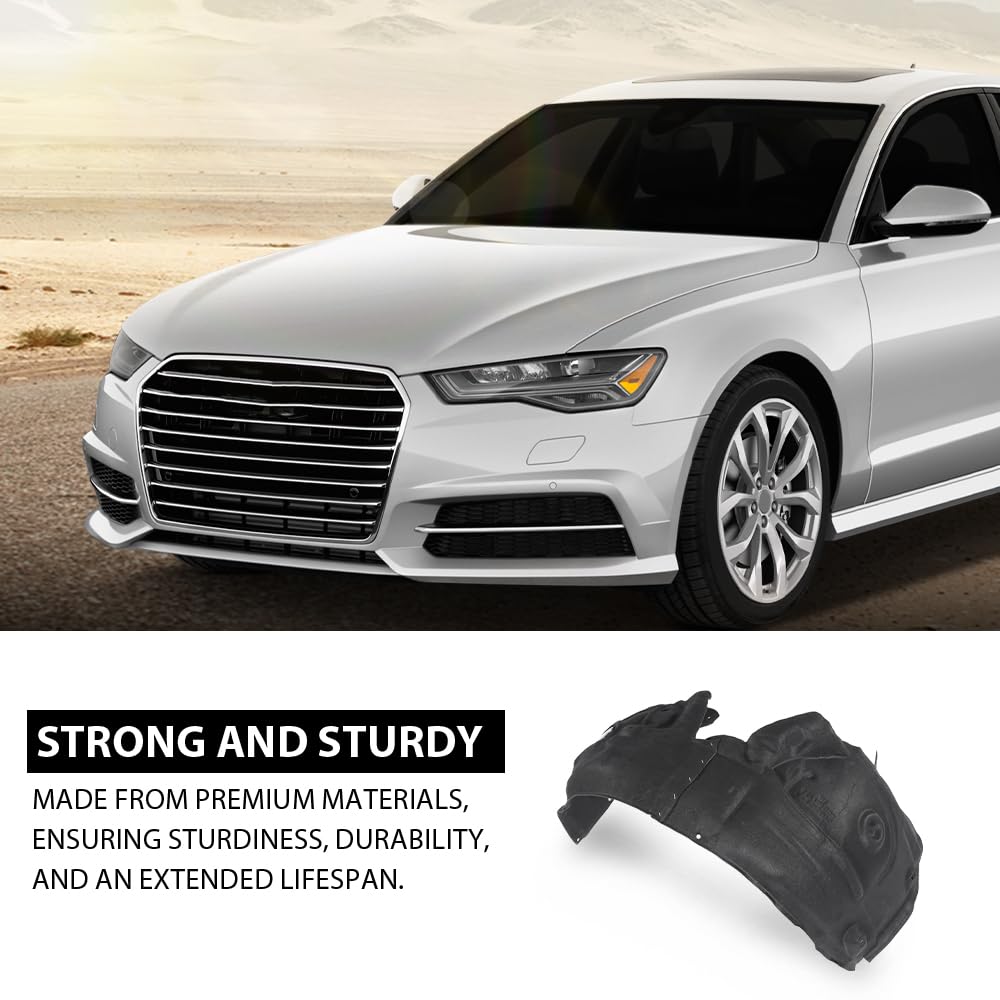 G-PLUS Front Left Fender Liner Inner, Compatible with Audi A6 A6 Quattro 2012-2017/ S6 2013-2017, Driver Side, 4G0821133D, AU1248132