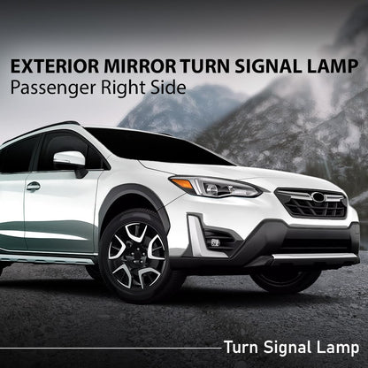 G-PLUS Exterior Mirror Turn Signal Light Lamp Passenger Side Compatible with Subaru Ascent/Crosstrek/Forester/Impreza/Legacy/Outback 2017-2023 84401FL000