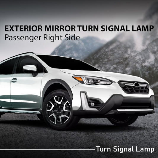 G-PLUS Exterior Mirror Turn Signal Light Lamp Passenger Side Compatible with Subaru Ascent/Crosstrek/Forester/Impreza/Legacy/Outback 2017-2023 84401FL000