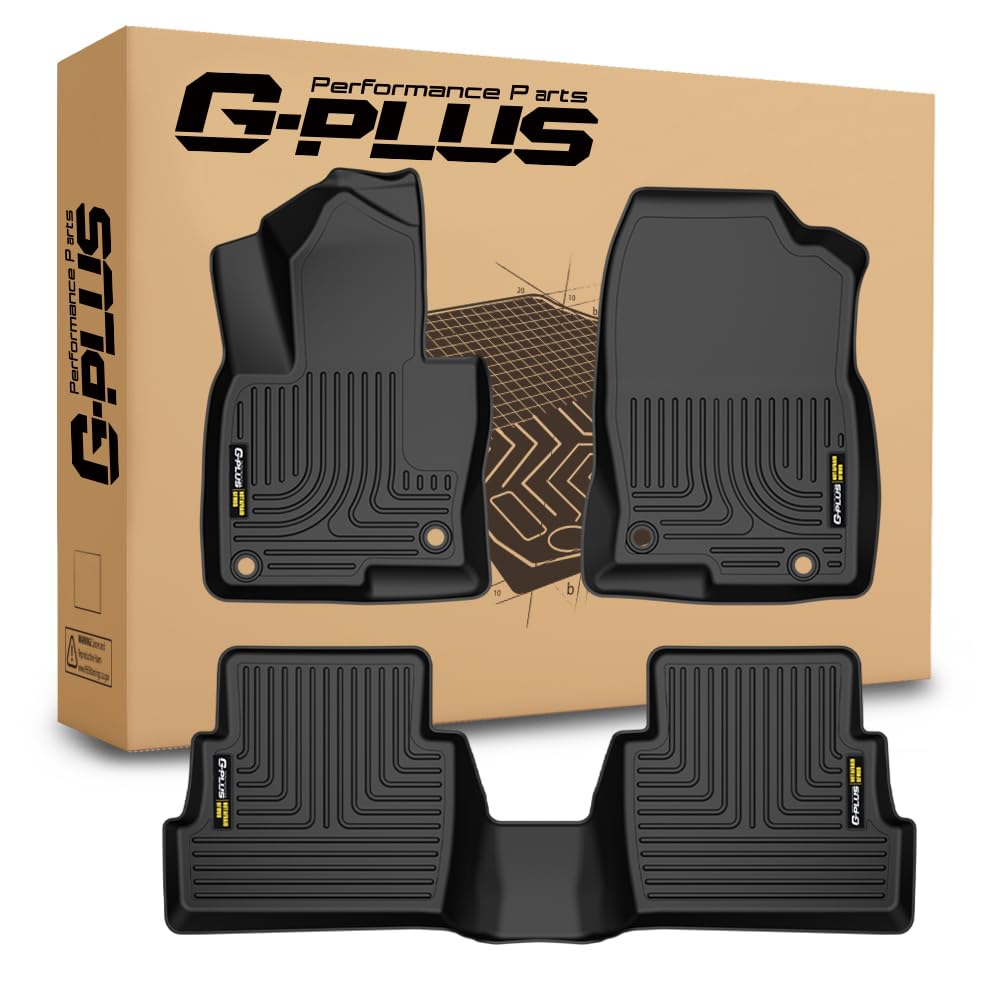 G-PLUS Floor Mats Cargo Liner Fit for Mazda CX-5 2017 2018 2019 2020 2021 2022 2023 2024 2025 TPE All Weather Custom Fit Full Cover Protection Floor Liners 1st & 2nd Row Car Mats, Black