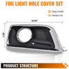 G-PLUS Front Bumper Fog Light Cover Driver and Passenger Side Compatible with Chevy Malibu Eco 2013-2014,Fit Chevy Malibu 2013-2015,Fit Chevy Malibu Limited 2016 Fog Lamp Cover GM1039136 GM1038136