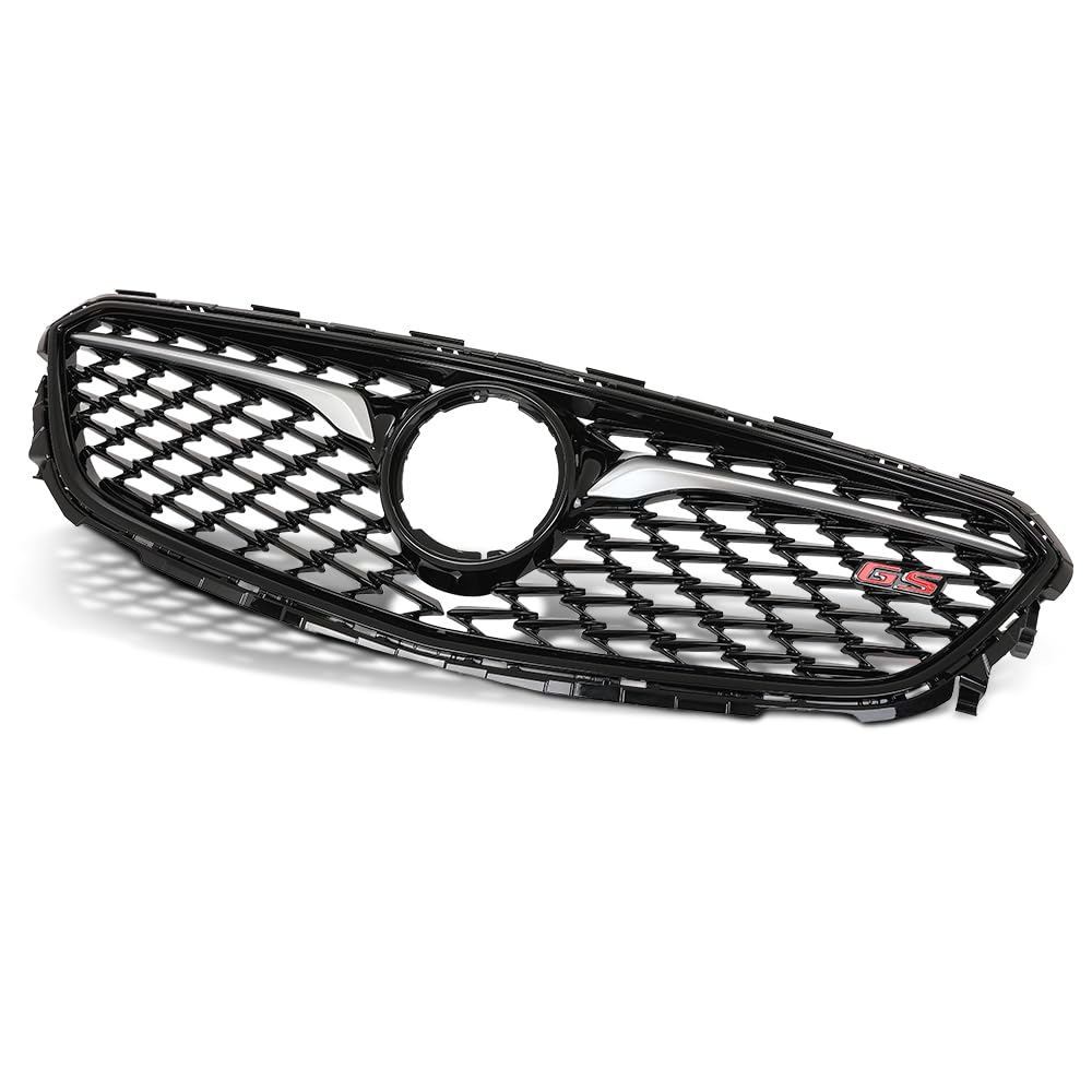 G-PLUS Front Bumper Grille With Chrome Trim Compatible with Buick Regal Sportback 2018-2020 Black