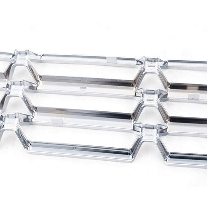 G-PLUS Grille Insert Chrome Snap On Front Lower Compatible With Chevy Silverado 1500 2016-2018 Chrome Inserts Grille