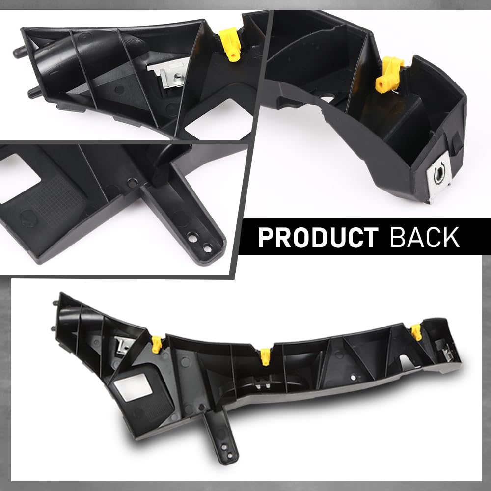 G-PLUS Front Bumper Mount Bracket Support Holder Compatible with Jaguar XJ 2010 2011 2012 2013 2014 2015 2016 2017 2018 2019 Black