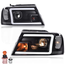 G-PLUS LED Headlights Assembly for Ford F150 Lincoln Mark LT 2004-2008 DRL