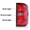 G-PLUS Tail Lights Assembly Brake Lights w/Wiring Harness Taillights,Fit Chevy Silverado 1500 2500 HD/GMC Sierra 3500 HD 2016 2017 2018 2019, 23295939 23295938 Luces traseras Red Lens