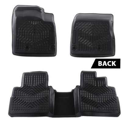 G-PLUS TPE Floor Mats Compatible with Nissan Rogue 2021-2024 2025(No Sport Models) 3PCS Car Mats 1st & 2nd Row All Weather Floor Liners Accessories Cargo Liner Black