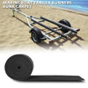 G-PLUS 12" x 100ft Ribbed Bunk Carpet Marine Boat Trailer Runners Outdoor Fit for Boat Trailer Runners Black