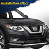 G-PLUS Headlights Assembly, Compatible with 2017 2018 2019 Nissan Rogue Right Bumper Headlamp, Clear Lens Chrome Housing Amber Reflector Bumper Headlamps