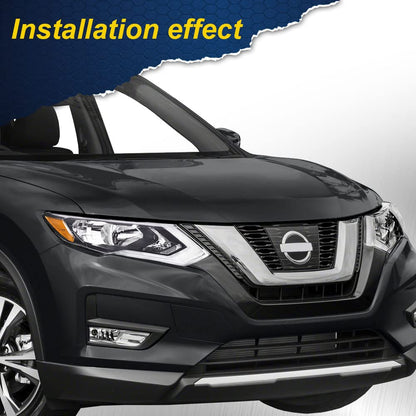 G-PLUS Headlights Assembly, Compatible with 2017 2018 2019 Nissan Rogue Right Bumper Headlamp, Clear Lens Chrome Housing Amber Reflector Bumper Headlamps
